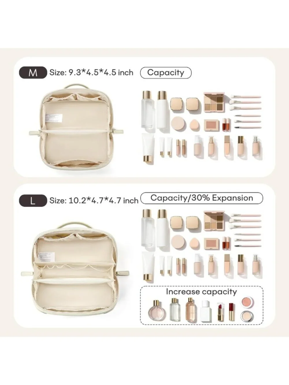 Large Capacity Waterproof Makeup Bag | Portable Toiletry Organizer for Travel